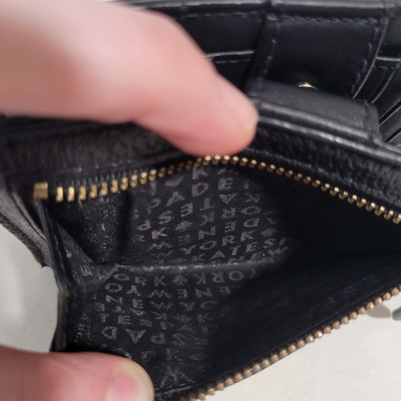 Kate Spade Tellie Wallet, Black Leather & Gold Hardware - Picture 11 of 16